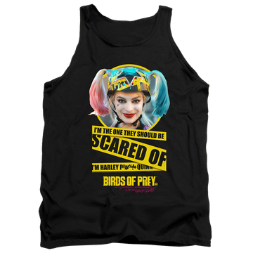 Black men's tank with Birds of Prey Scared Of graphic