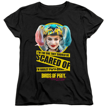Black women's t-shirt with Birds of Prey Scared Of graphic