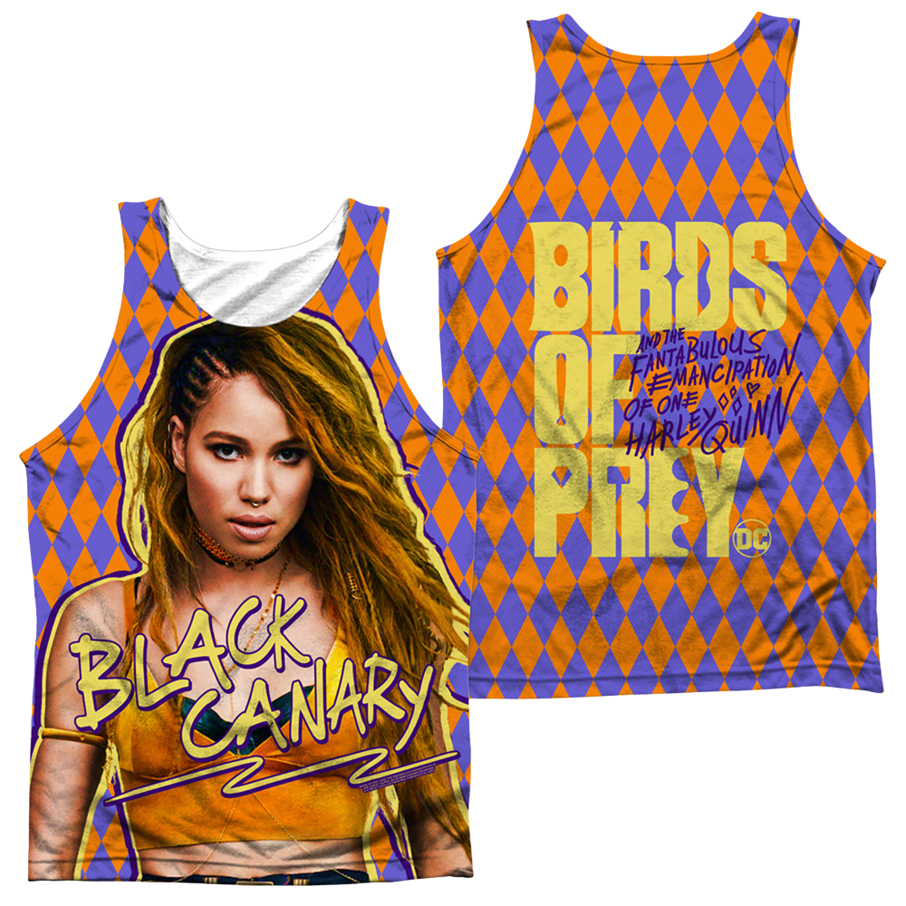 Birds of Prey Black Canary (Front/Back Print) - Men's All Over Print Tank Top Men's All Over Print Tank Birds of Prey
