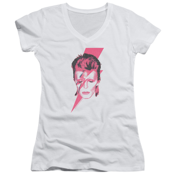 David Bowie Aladdin Sane - Juniors V-Neck T-Shirt Juniors V-Neck T-Shirt David Bowie