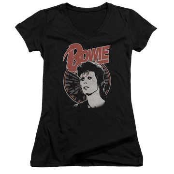 David Bowie Space Oddity - Juniors V-Neck T-Shirt Juniors V-Neck T-Shirt David Bowie