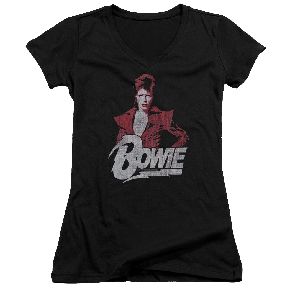 David Bowie Diamond David - Juniors V-Neck T-Shirt Juniors V-Neck T-Shirt David Bowie