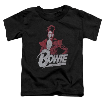 Black toddler t-shirt with David Bowie Diamond David graphic
