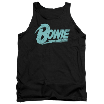Black men's tank with David Bowie Logo graphic
