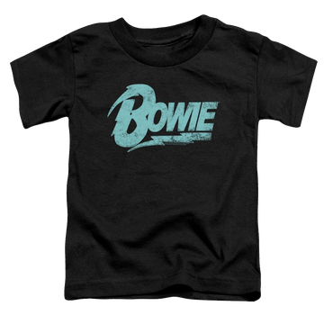 Black toddler t-shirt with David Bowie Logo graphic