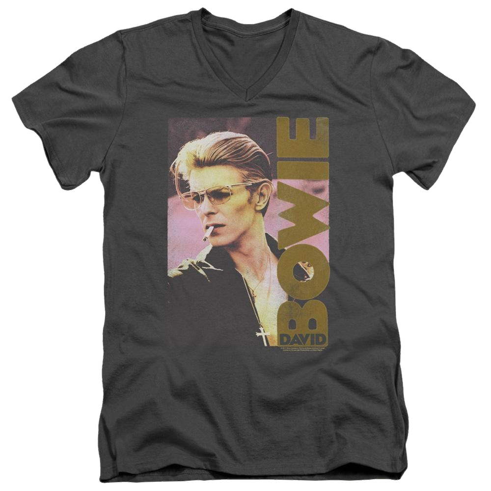 David Bowie Smokin - Men's V-Neck T-Shirt Men's V-Neck T-Shirt David Bowie