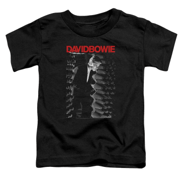 Black toddler t-shirt with David Bowie Station To Station graphic
