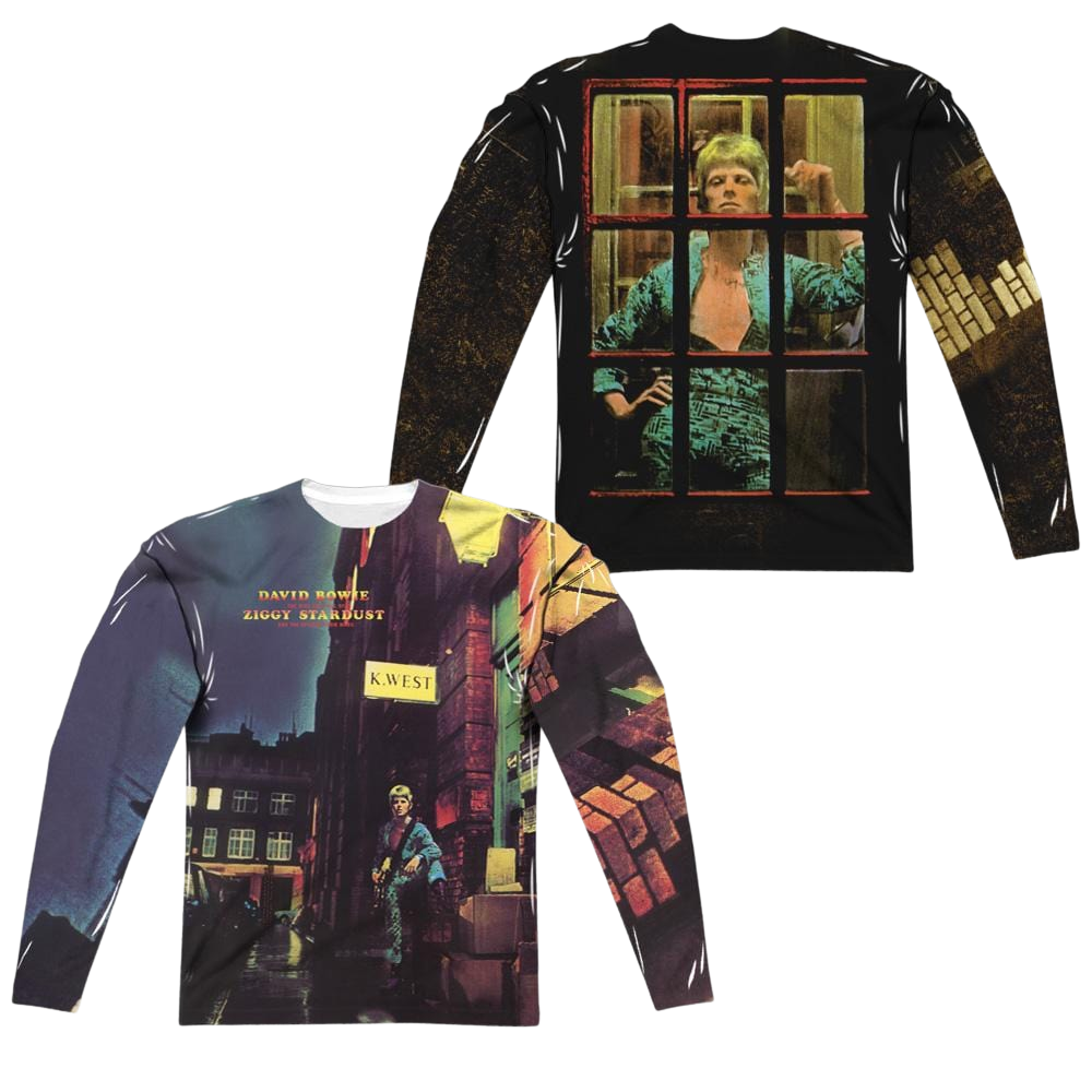 David Bowie Ziggy Star Dust - Men's All-Over Print Long Sleeve T-Shirt Men's All-Over Print Long Sleeve David Bowie