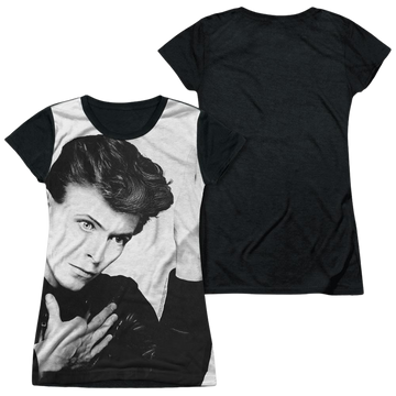 David Bowie Hero - Juniors Black Back T-Shirt Juniors Black Back T-Shirt David Bowie