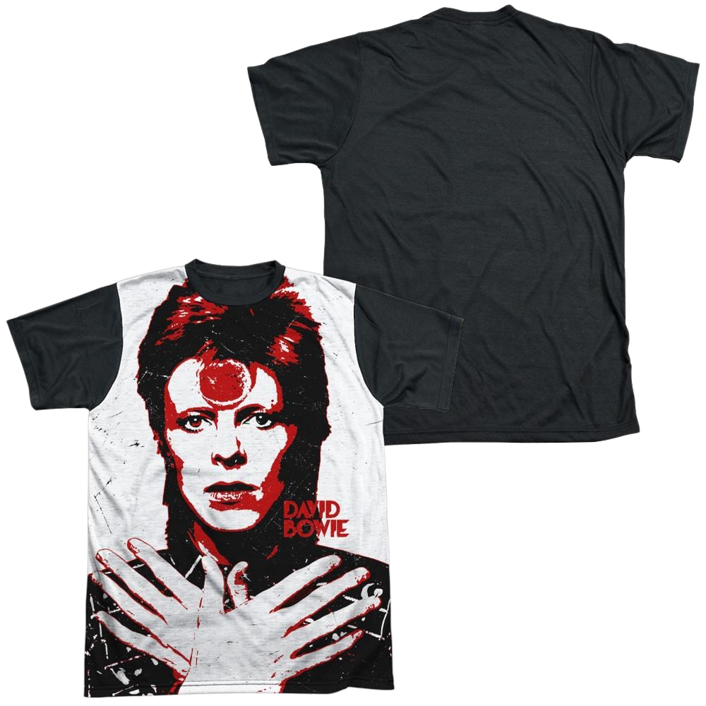 David Bowie Piercing Gaze - Men's Black Back T-Shirt Men's Black Back T-Shirt David Bowie
