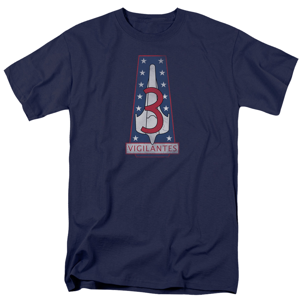 Battlestar Galactica Vigilantes Badge - Men's Regular Fit T-Shirt Men's Regular Fit T-Shirt Battlestar Galactica