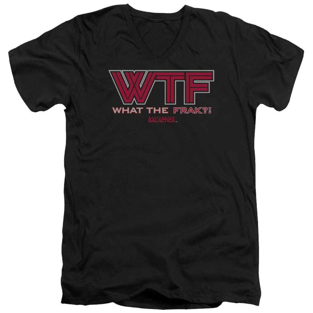 Battlestar Galactica Wtf - Men's V-Neck T-Shirt Men's V-Neck T-Shirt Battlestar Galactica