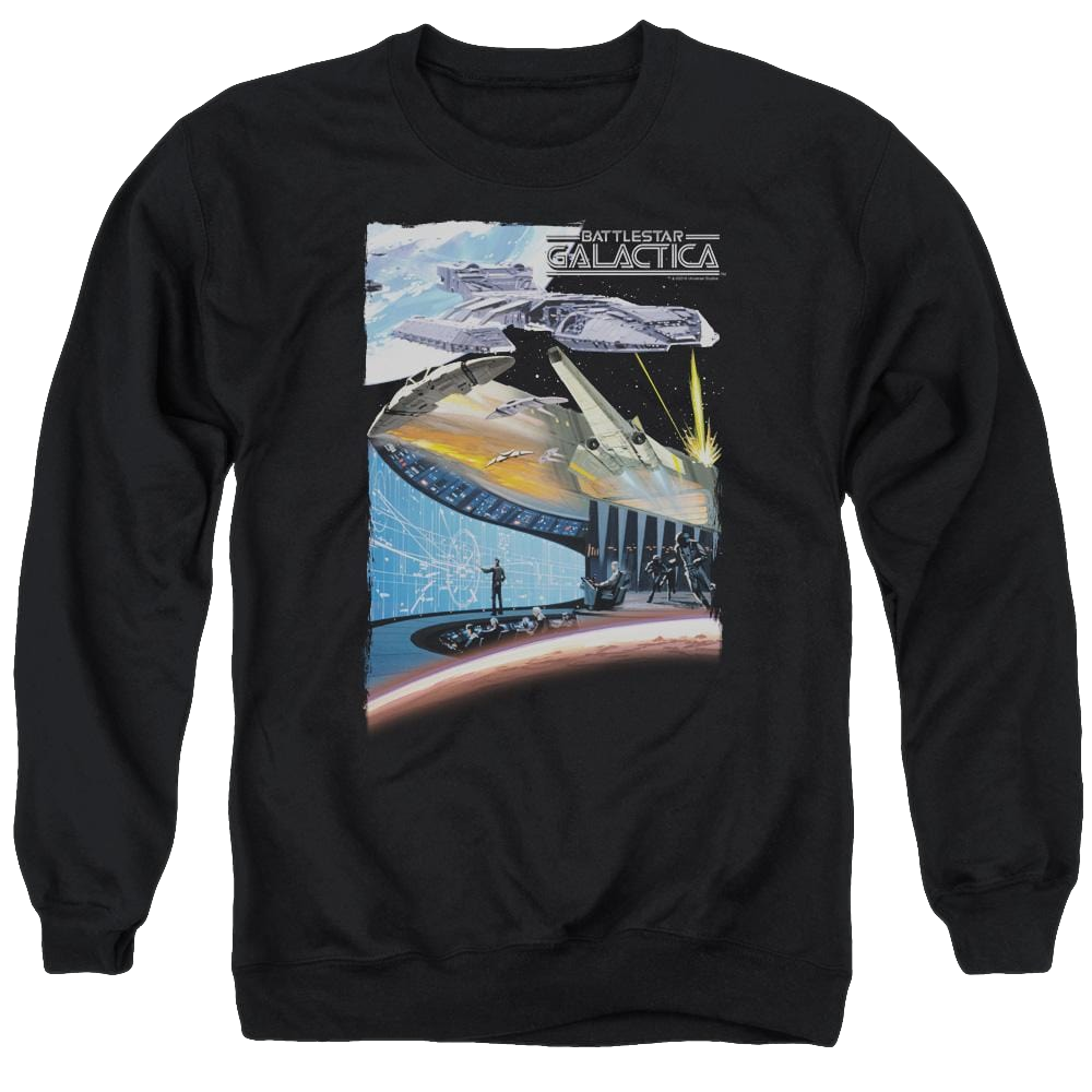 Battlestar Galactica Concept Art - Men's Crewneck Sweatshirt Men's Crewneck Sweatshirt Battlestar Galactica
