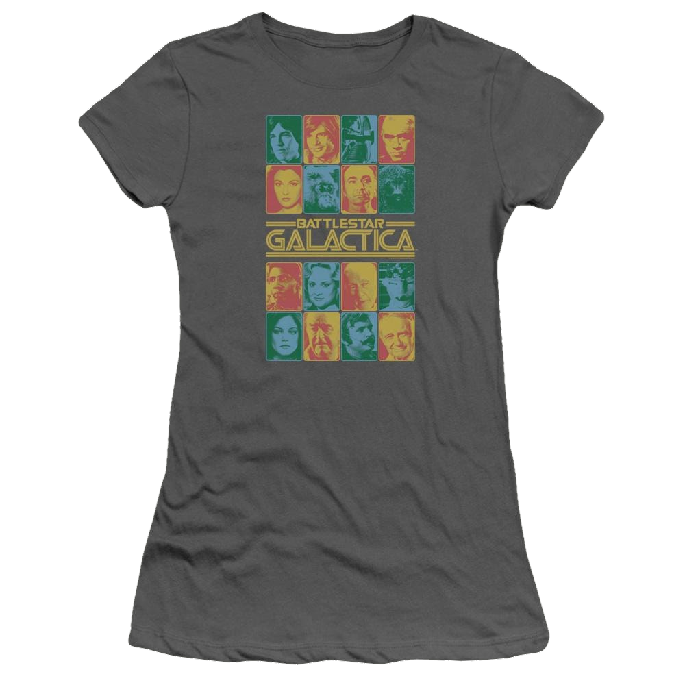 Battlestar Galactica 35th Anniversary Cast - Juniors T-Shirt Juniors T-Shirt Battlestar Galactica