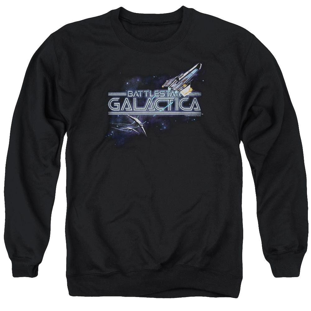 Battlestar Galactica Cylon Persuit - Men's Crewneck Sweatshirt Men's Crewneck Sweatshirt Battlestar Galactica