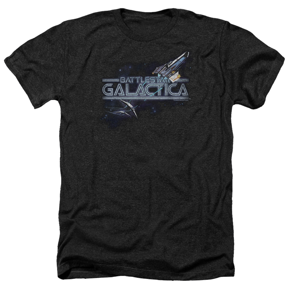 Battlestar Galactica Cylon Persuit - Men's Heather T-Shirt Men's Heather T-Shirt Battlestar Galactica