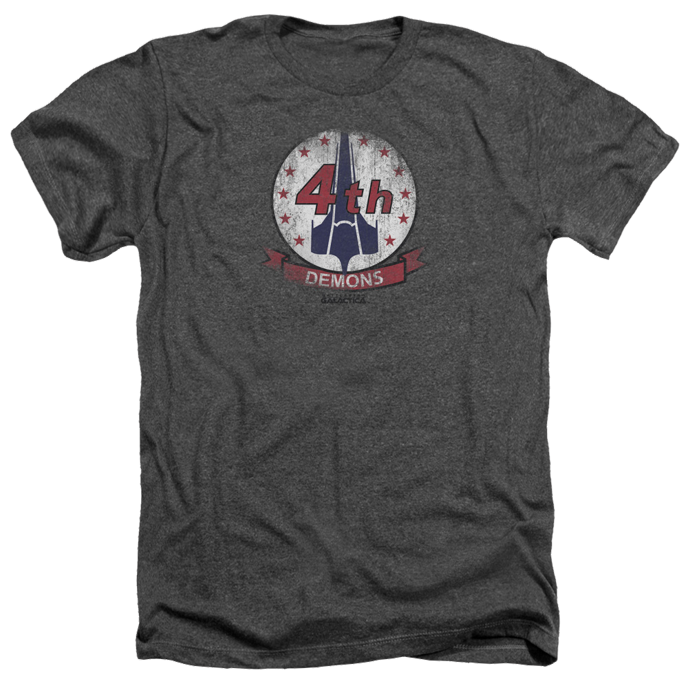 Battlestar Galactica Demons Badge - Men's Heather T-Shirt Men's Heather T-Shirt Battlestar Galactica