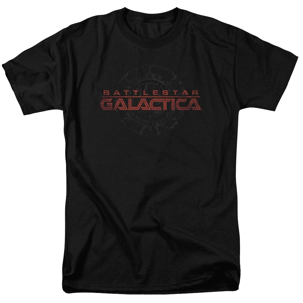 Battlestar Galactica Battered Logo - Men's Regular Fit T-Shirt Men's Regular Fit T-Shirt Battlestar Galactica