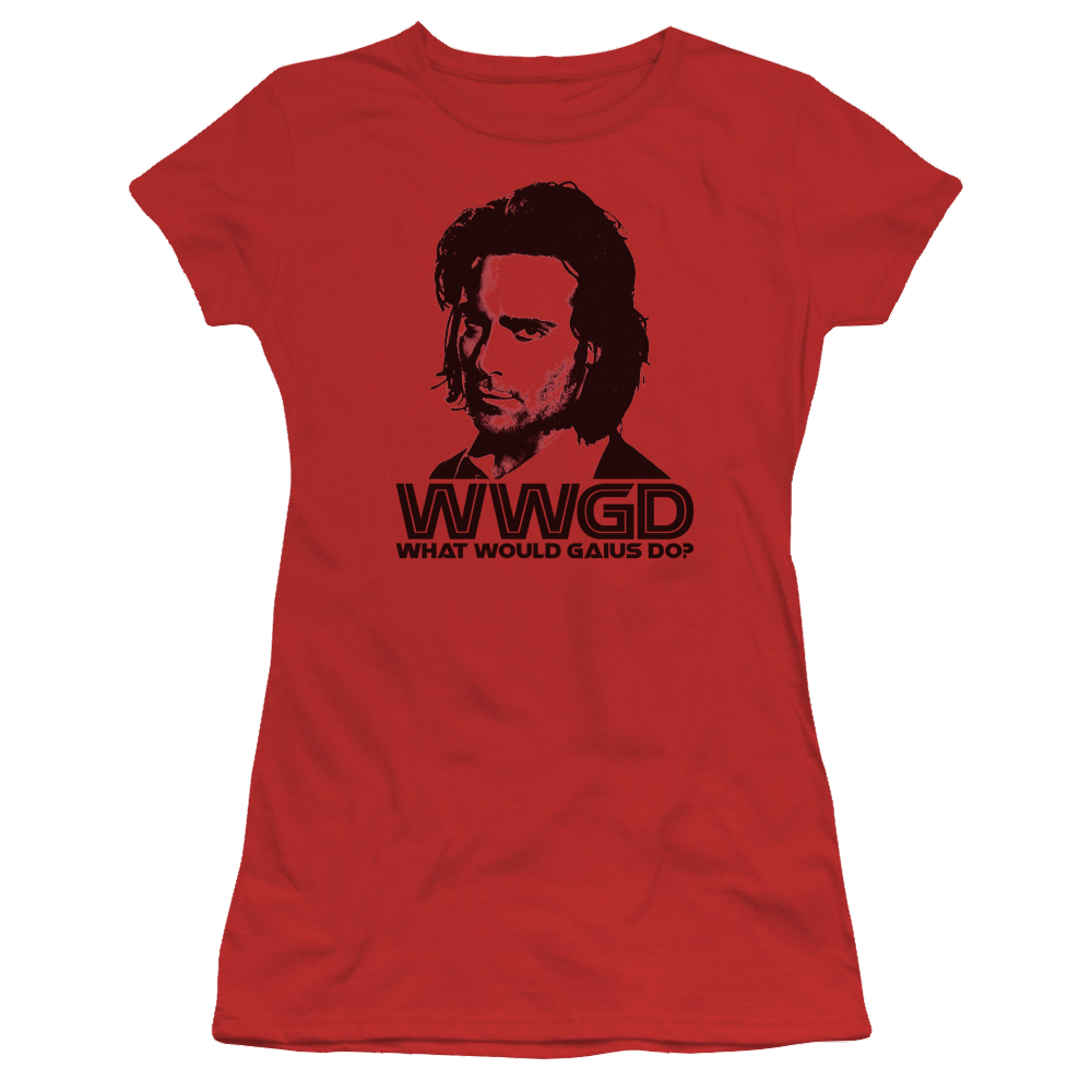 Battlestar Galactica Wwgd - Juniors T-Shirt Juniors T-Shirt Battlestar Galactica