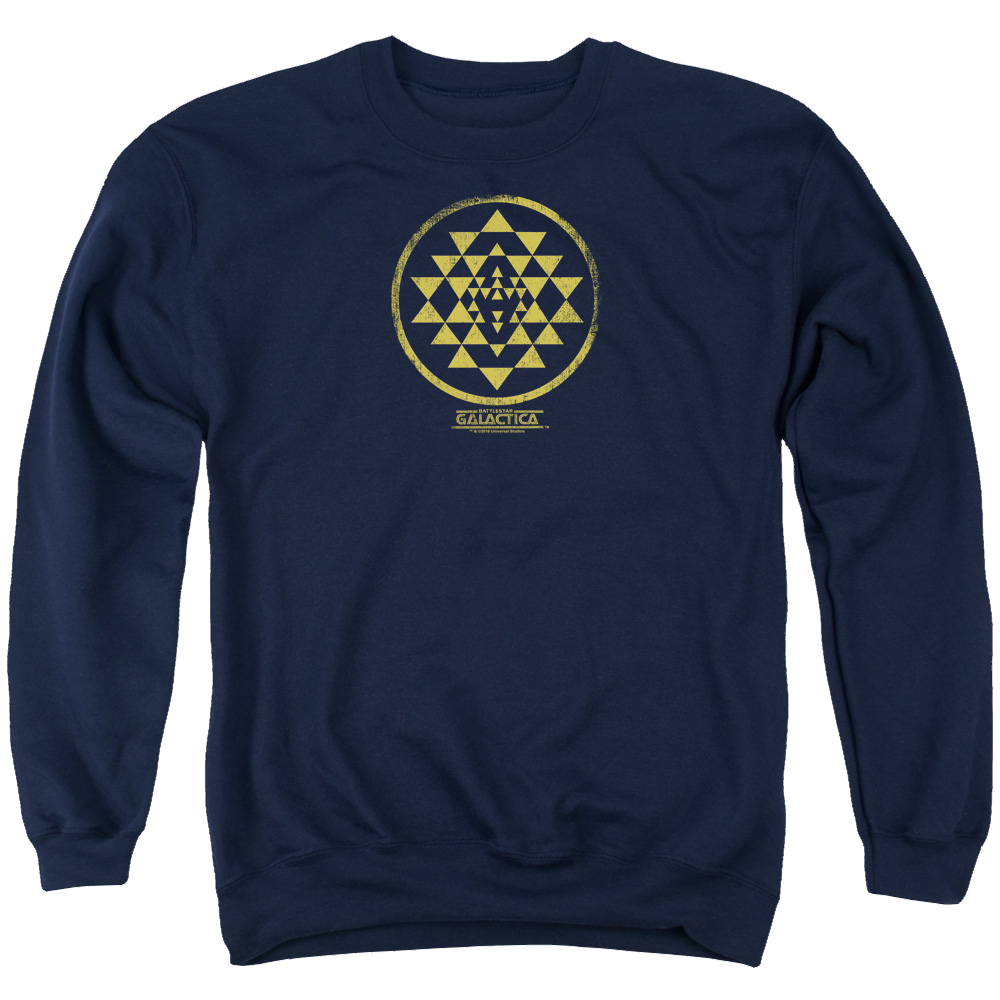 Battlestar Galactica Gold Squadron Patch - Men's Crewneck Sweatshirt Men's Crewneck Sweatshirt Battlestar Galactica