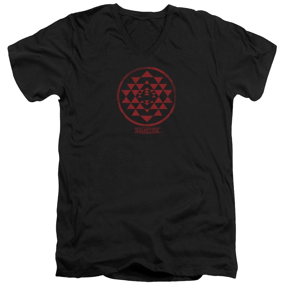 Battlestar Galactica Red Squadron Patch - Men's V-Neck T-Shirt Men's V-Neck T-Shirt Battlestar Galactica