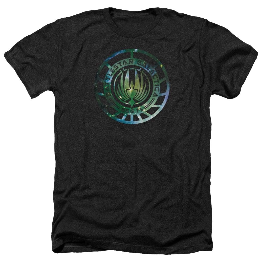 Battlestar Galactica Galaxy Emblem - Men's Heather T-Shirt Men's Heather T-Shirt Battlestar Galactica