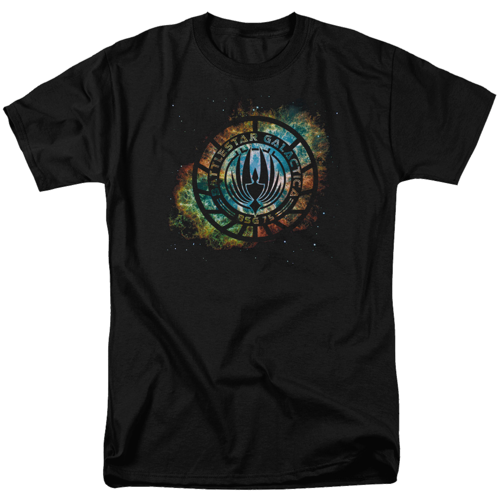 Battlestar Galactica Emblem Knock-out - Men's Regular Fit T-Shirt Men's Regular Fit T-Shirt Battlestar Galactica