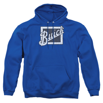 Royal pullover hoodie with Buick Distressed Emblem graphic