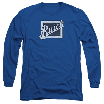 Royal men's long sleeve t-shirt with Buick Distressed Emblem graphic