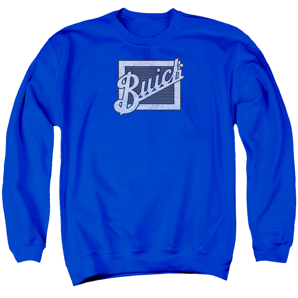 Buick Distressed Emblem - Men's Crewneck Sweatshirt Men's Crewneck Sweatshirt Buick