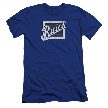 Royal men's premium slim fit t-shirt with Buick Distressed Emblem graphic