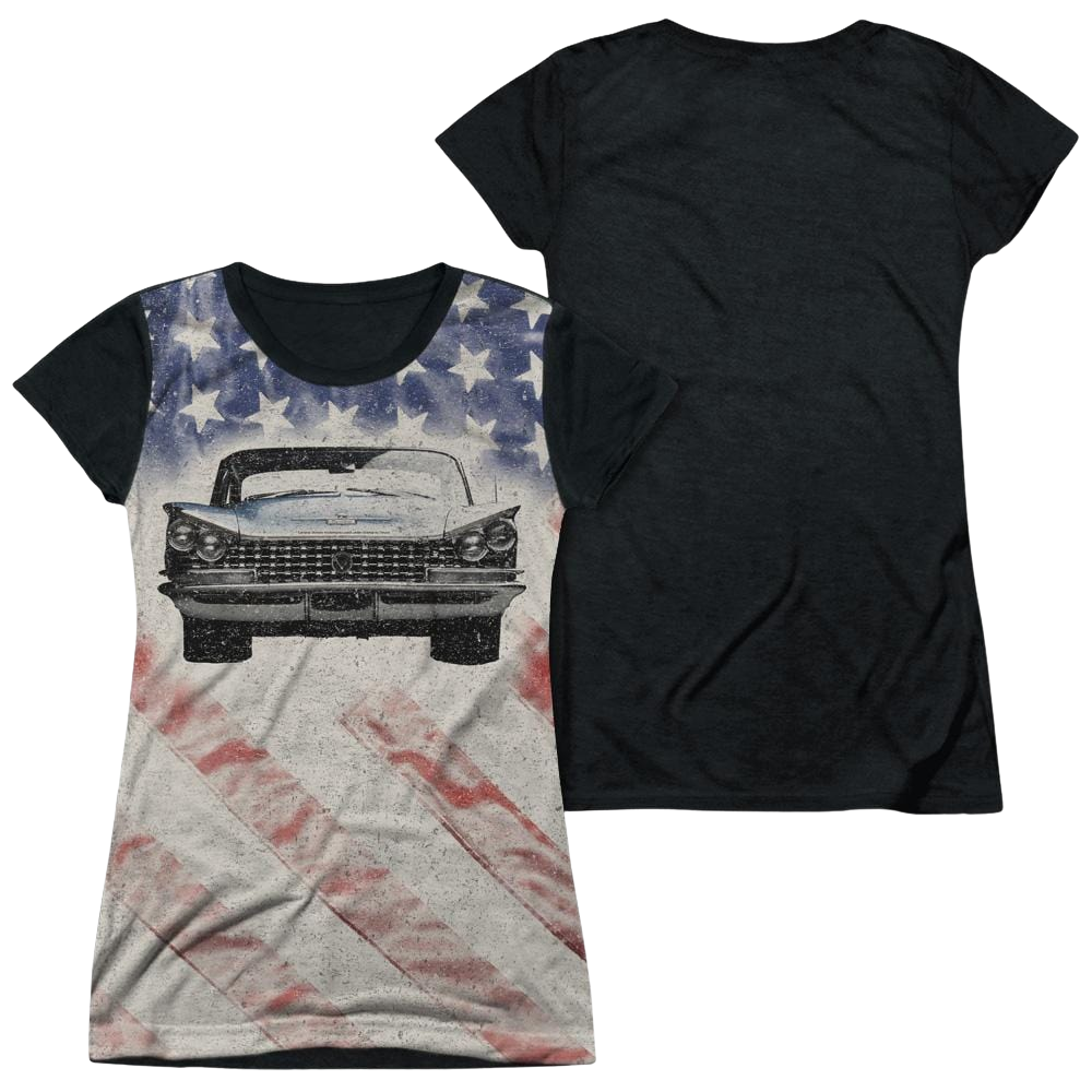 Buick 1959 Electra Flag - Juniors Black Back T-Shirt Juniors Black Back T-Shirt Buick
