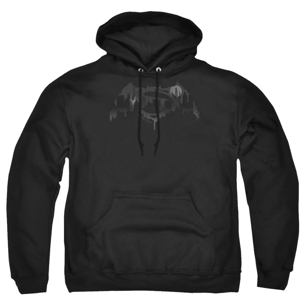 Batman v Superman Cityscape Logo - Pullover Hoodie Pullover Hoodie Batman