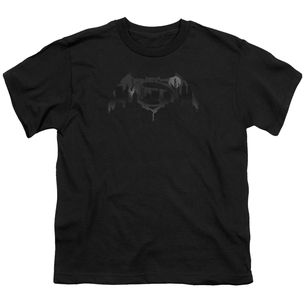 Batman v Superman Cityscape Logo - Youth T-Shirt Youth T-Shirt (Ages 8-12) Batman