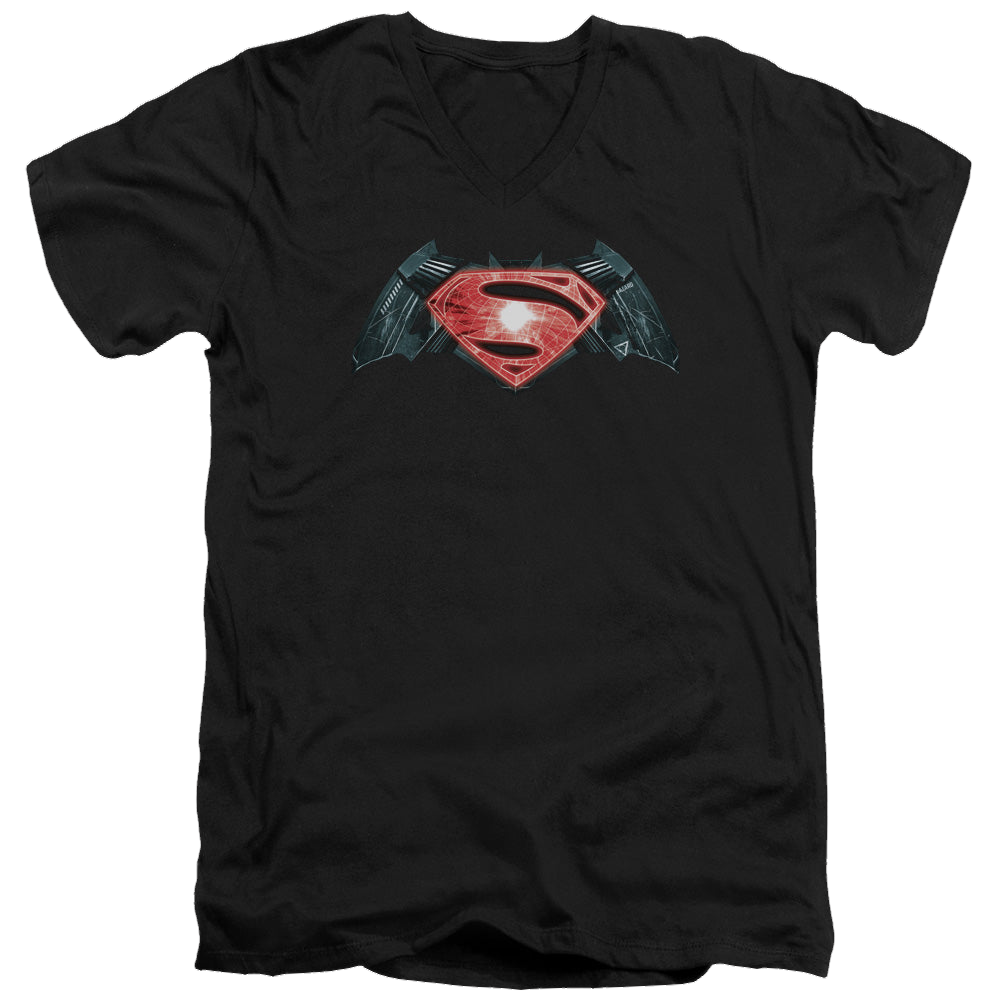 Batman v Superman Industrial Logo - Men's V-Neck T-Shirt Men's V-Neck T-Shirt Batman