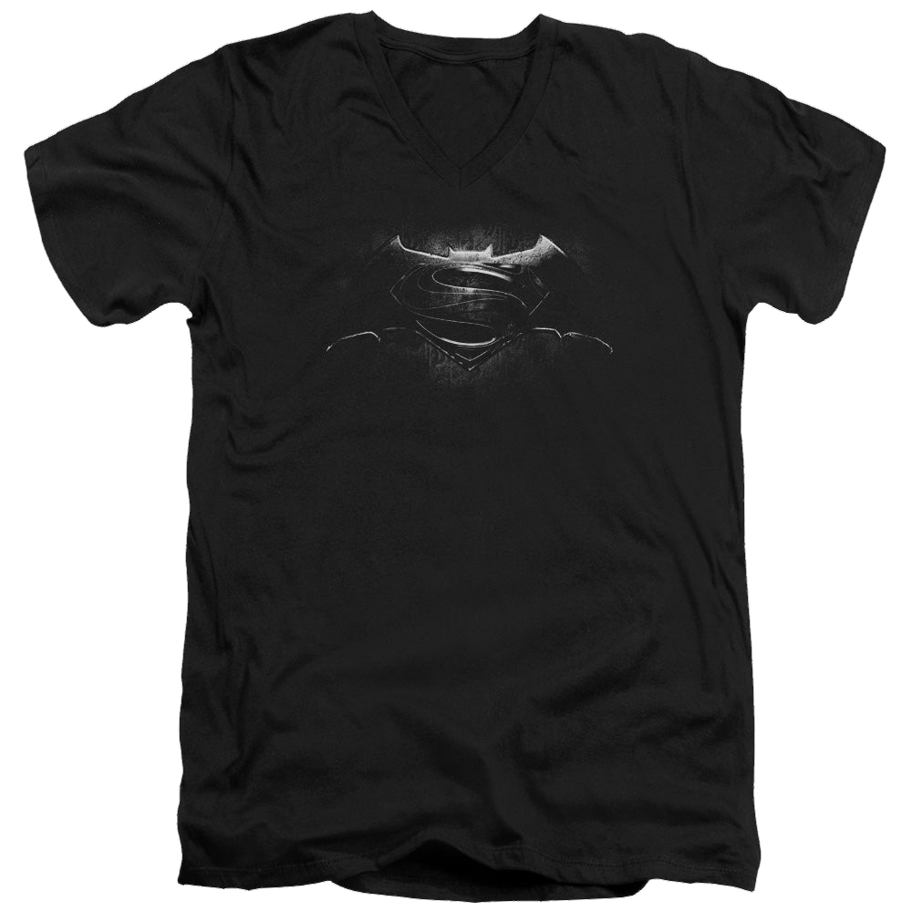 Batman v Superman Bw Logo - Men's V-Neck T-Shirt Men's V-Neck T-Shirt Batman