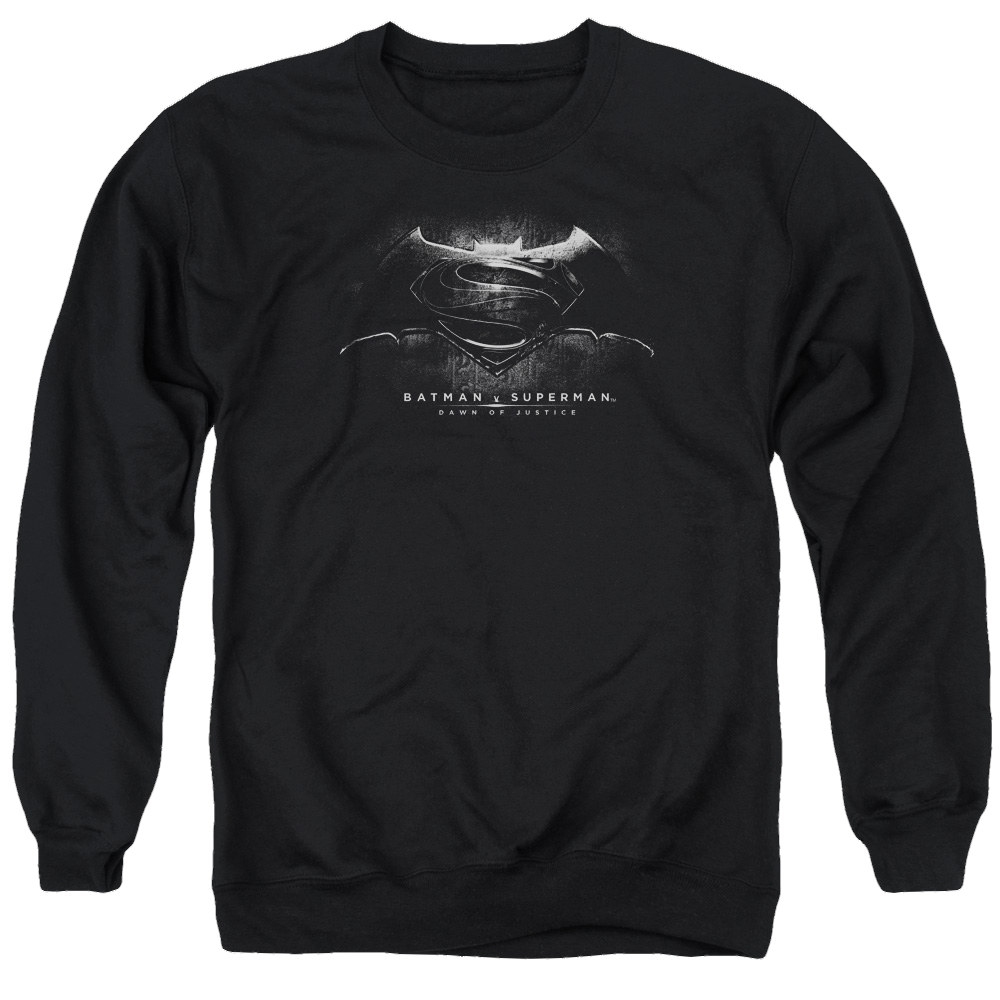 Batman v Superman Bw Logo - Men's Crewneck Sweatshirt Men's Crewneck Sweatshirt Batman