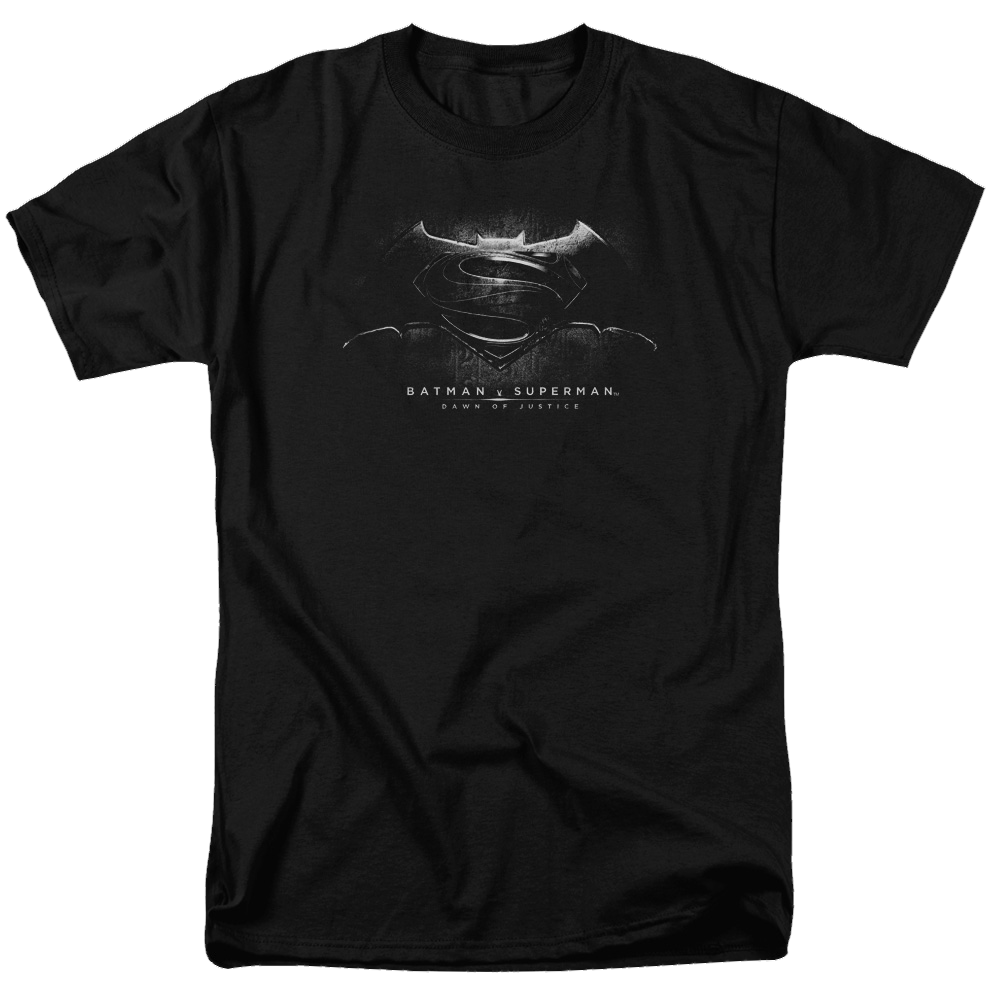 Batman v Superman Bw Logo - Men's Regular Fit T-Shirt Men's Regular Fit T-Shirt Batman