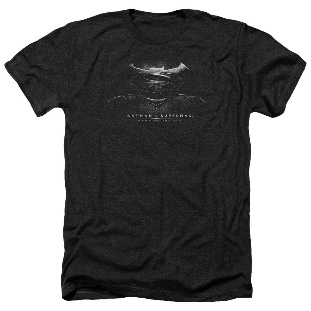Batman v Superman Bw Logo - Men's Heather T-Shirt Men's Heather T-Shirt Batman