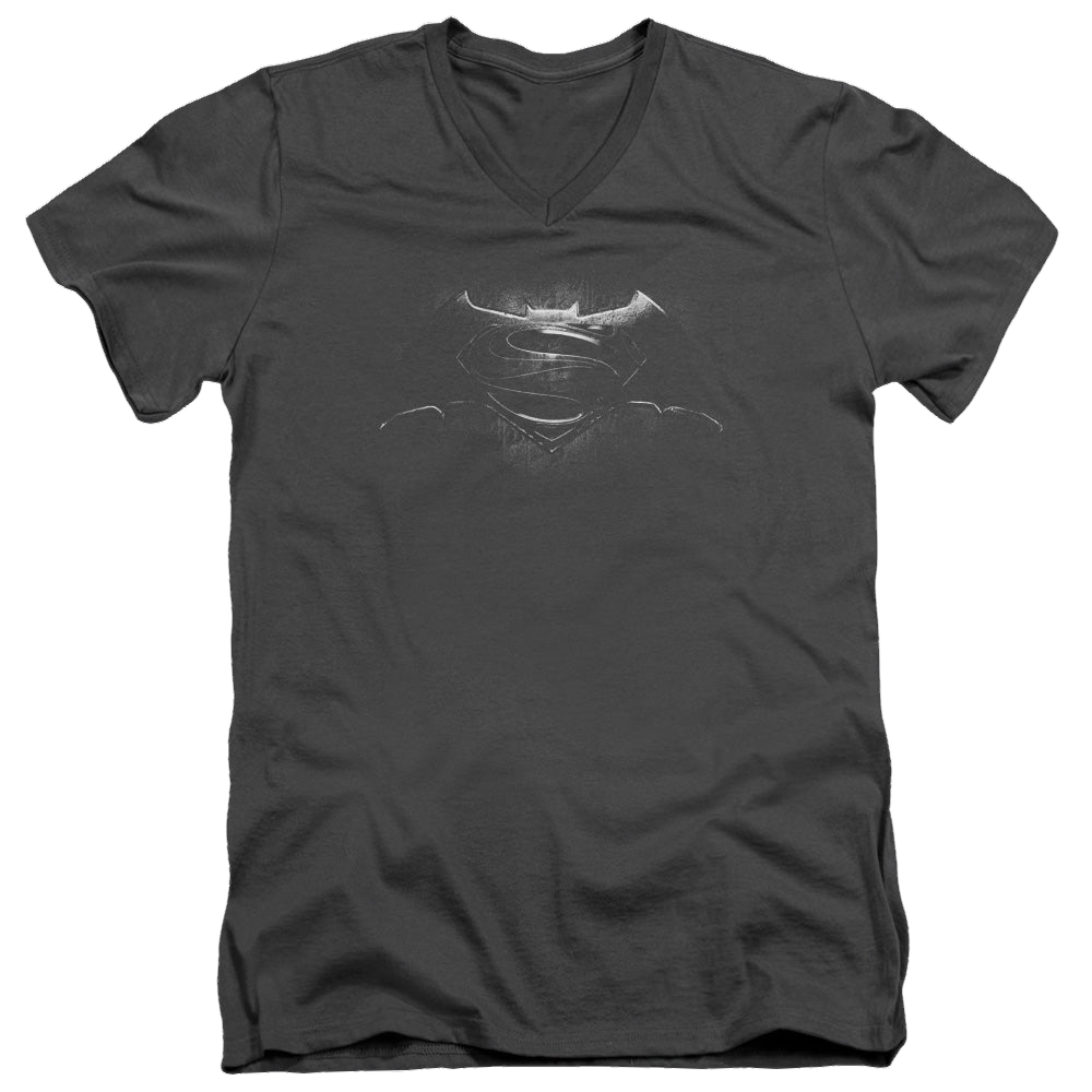Batman v Superman Bw Logo - Men's V-Neck T-Shirt Men's V-Neck T-Shirt Batman