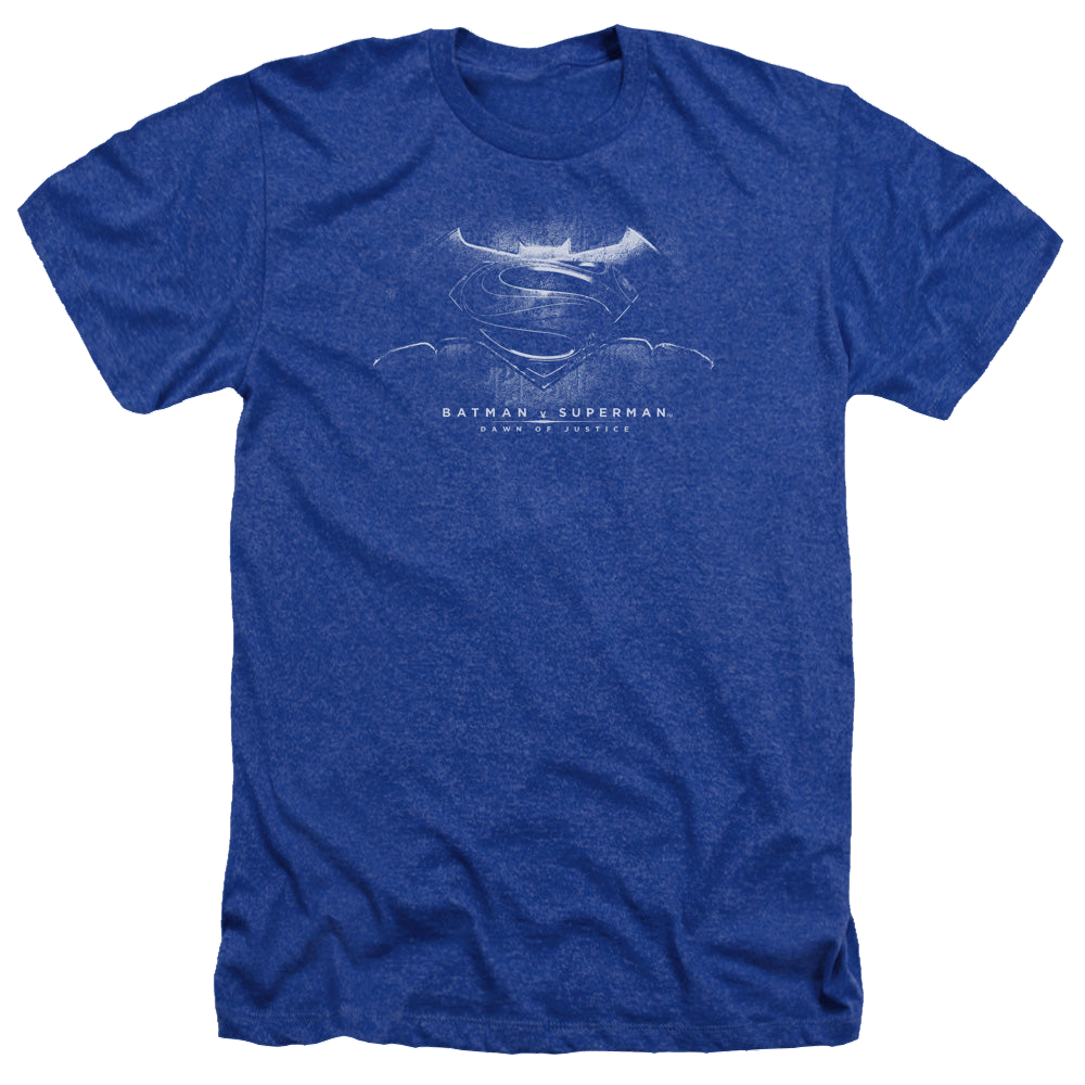Batman v Superman Bw Logo - Men's Heather T-Shirt Men's Heather T-Shirt Batman