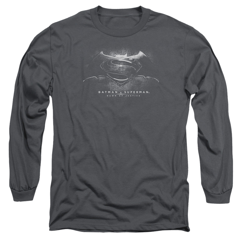 Batman v Superman Bw Logo - Men's Long Sleeve T-Shirt Men's Long Sleeve T-Shirt Batman