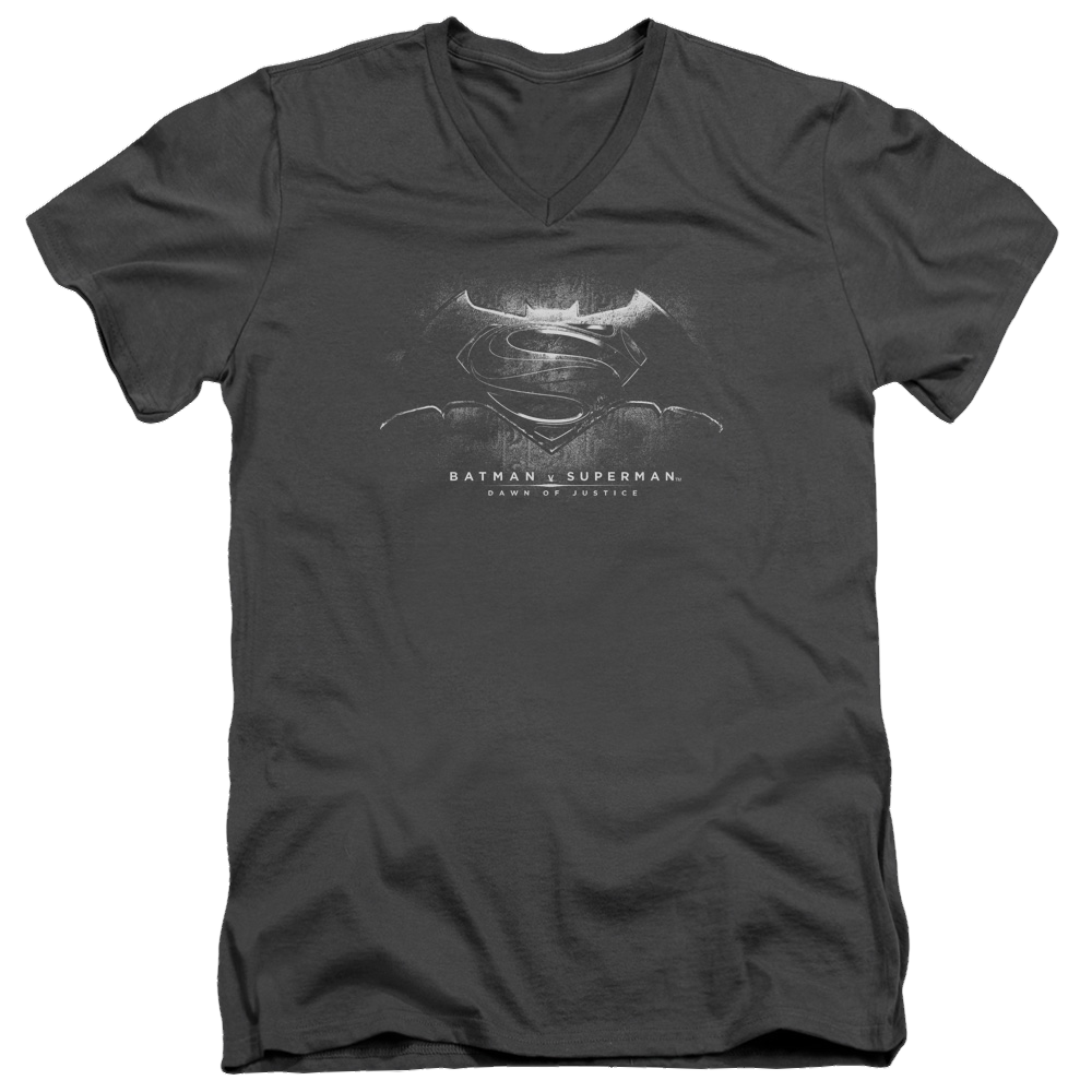 Batman v Superman Bw Logo - Men's V-Neck T-Shirt Men's V-Neck T-Shirt Batman