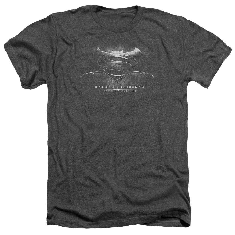 Batman v Superman Bw Logo - Men's Heather T-Shirt Men's Heather T-Shirt Batman