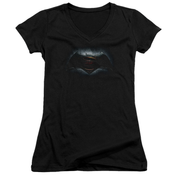 Batman v Superman Logo - Juniors V-Neck T-Shirt Juniors V-Neck T-Shirt Batman
