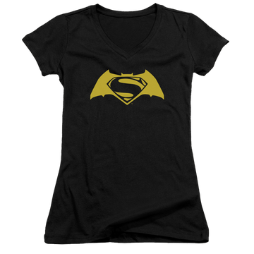 Batman v Superman Simple Logo - Juniors V-Neck T-Shirt Juniors V-Neck T-Shirt Batman