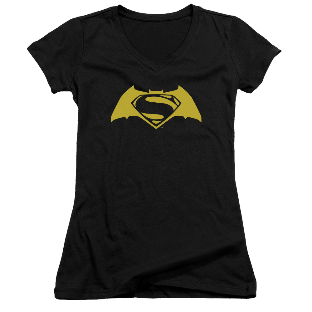 Batman v Superman Simple Logo - Juniors V-Neck T-Shirt Juniors V-Neck T-Shirt Batman