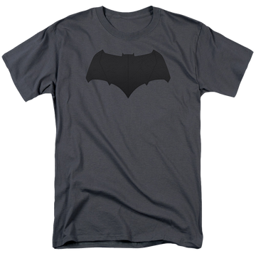 Charcoal men's regular fit t-shirt with v Superman Batman Logo graphic