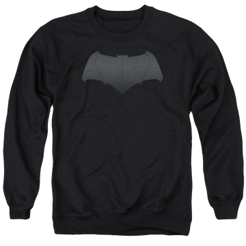 Black men's crewneck sweatshirt with v Superman Batman Logo graphic
