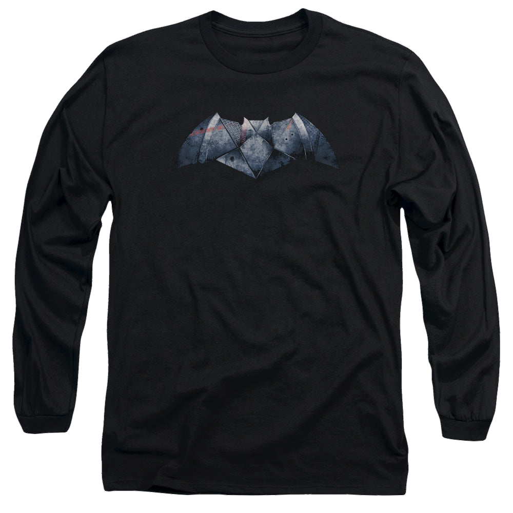 Batman v Superman Plated Bat Logo - Men's Long Sleeve T-Shirt Men's Long Sleeve T-Shirt Batman